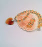 Jewellery Set with Yellow Topaz Beads, Cones and a Golden Brown Crystal Heart - Image 10