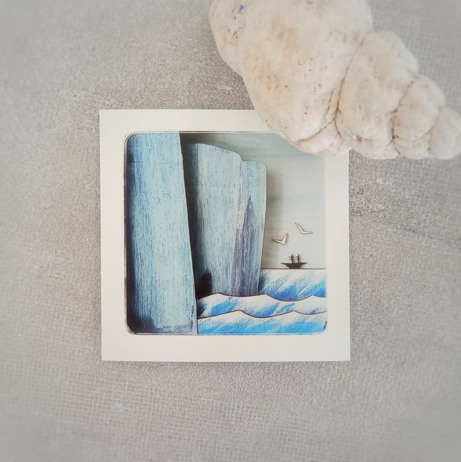 'Wild Salt Air' - single greetings card, blank inside