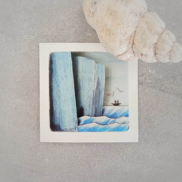 'Wild Salt Air' - single greetings card, blank inside