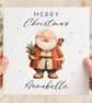 Personalised Merry Christmas Card - Cute Santa Christmas Card - Image 4