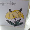 Rudbeckia autumn flower birthday card