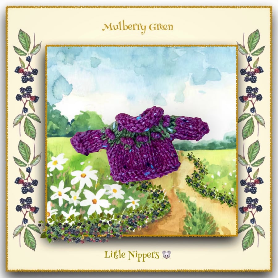 Little Nippers Mulberry and Olive Yoked Jumper