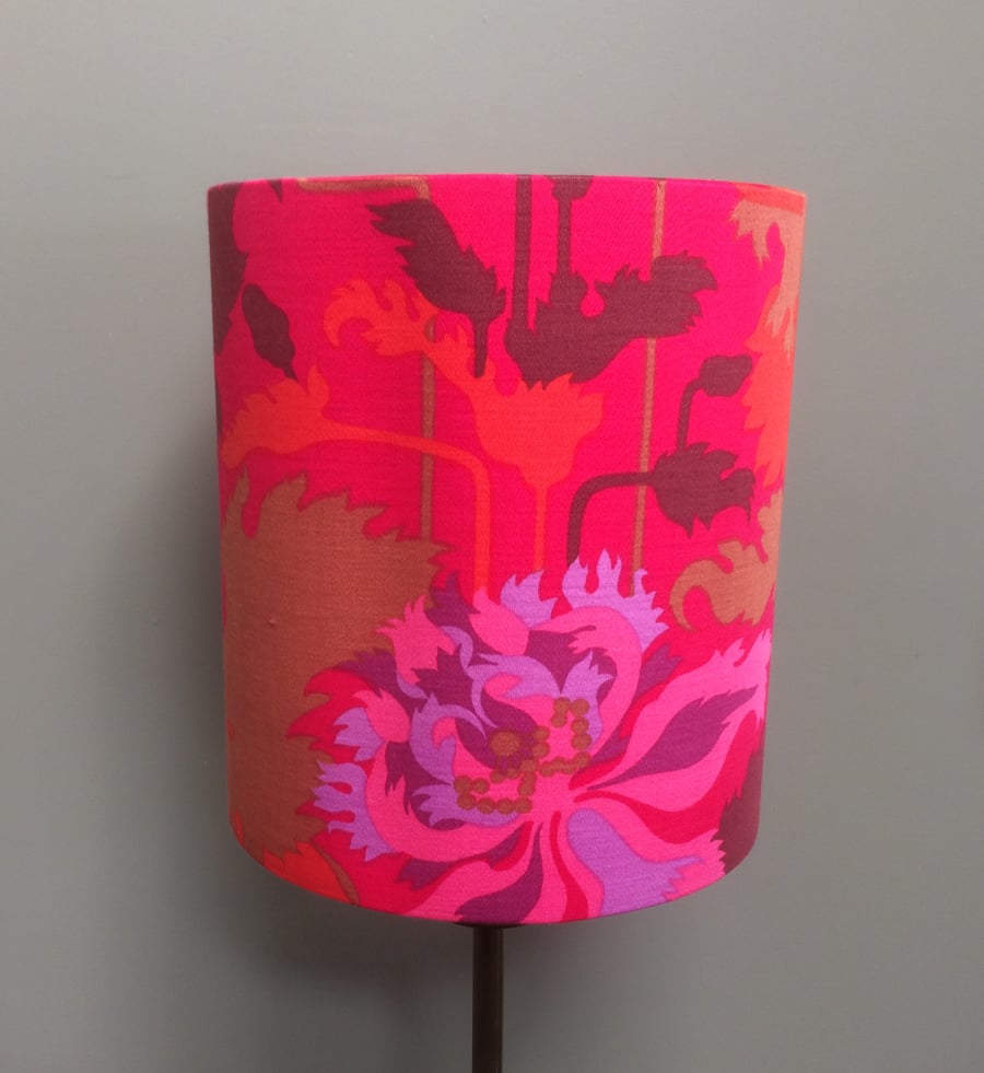 Pink Poppy Rothbury 70s  60s Textra Vintage Fabric Lampshade option 