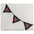 Autumn pumpkin cobweb bunting PDF crochet pattern 