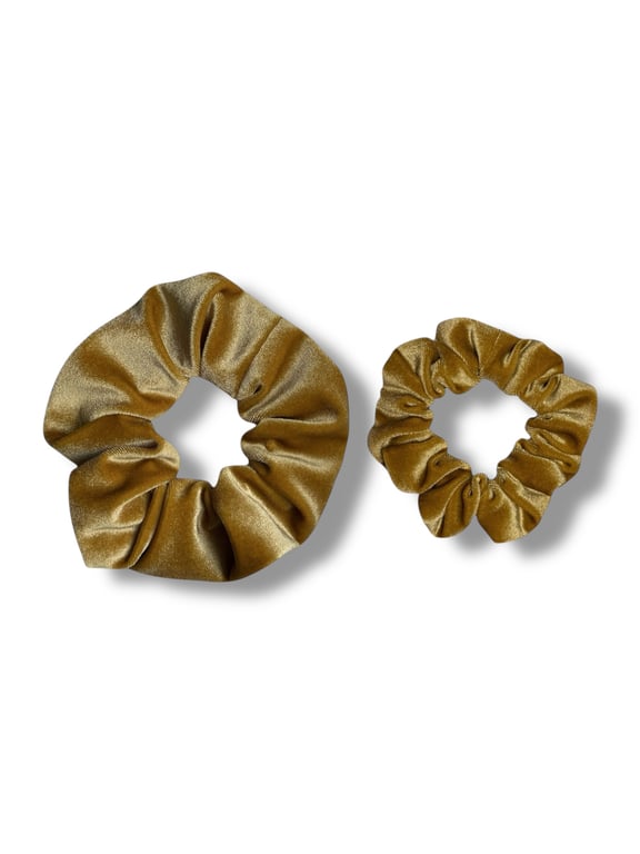 Set of 2 - Chocolate Velvet Scrunchies - Regular & Large