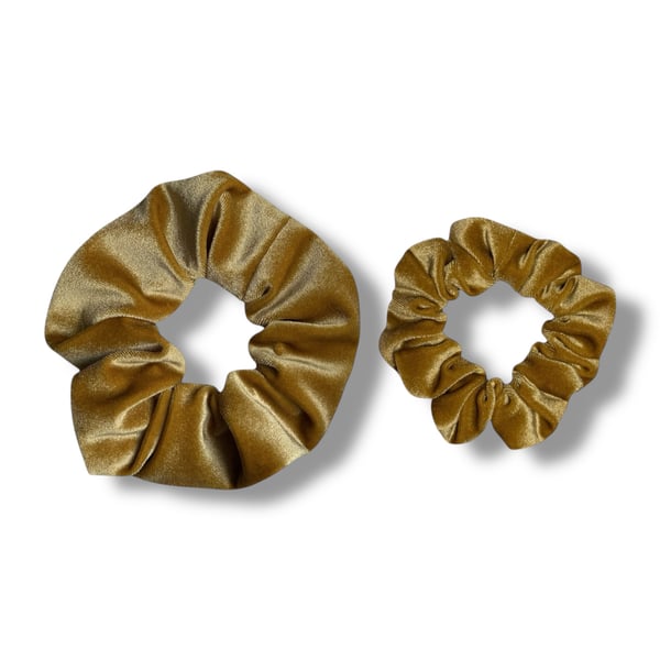 Set of 2 - Chocolate Velvet Scrunchies - Regular & Large
