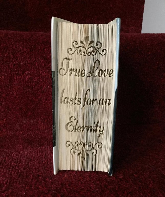 True love last for an eternity CUT & FOLD Book Folding Pattern - EMAILED PDF