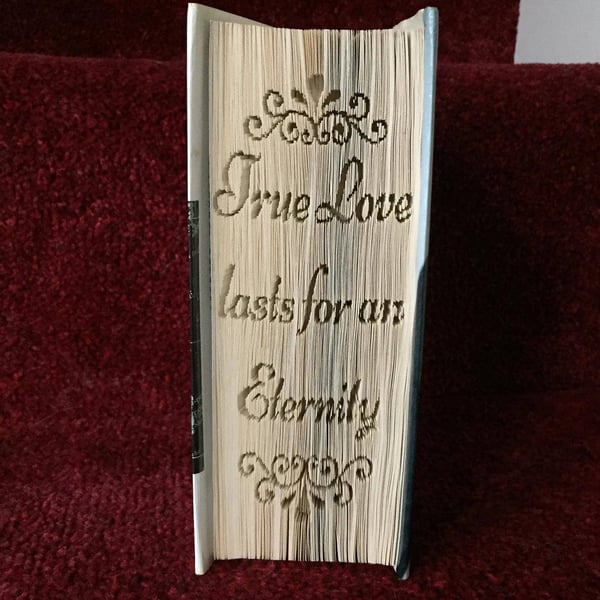 True love last for an eternity CUT & FOLD Book Folding Pattern - EMAILED PDF