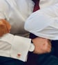 Porcelain Welsh Dragon Cufflinks with sterling silver fittings - Image 4