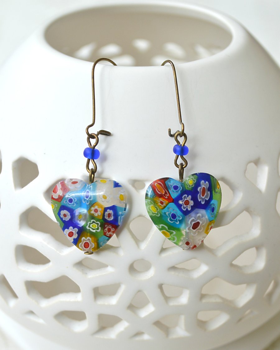 Multicoloured Millefiori Earrings