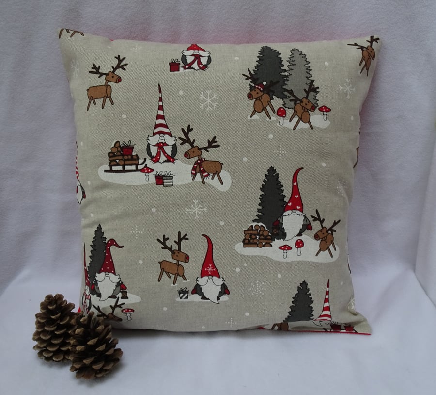 Christmas Gnomes Cushion Cover