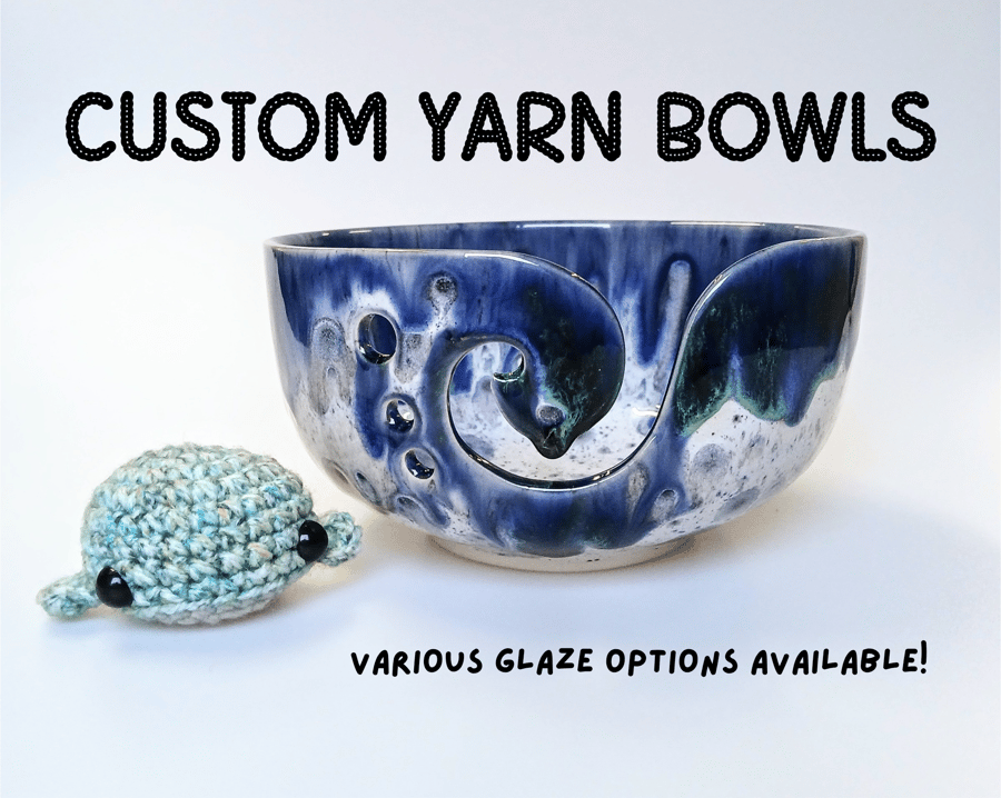 Small Custom Ceramic Yarn Bowl