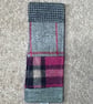 Tweed Bookmark, with cotton backing and ribbon , handcrafted. Save the Page . - Image 4