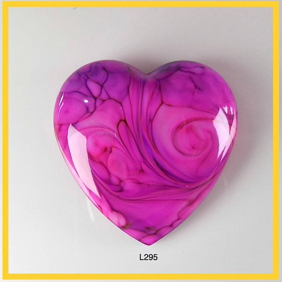 Large Pink Heart Cabochon, hand made,Unique, Resin Jewelry, L295