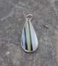 Cornish surfite pendant - grey, navy, yellow - Image 3
