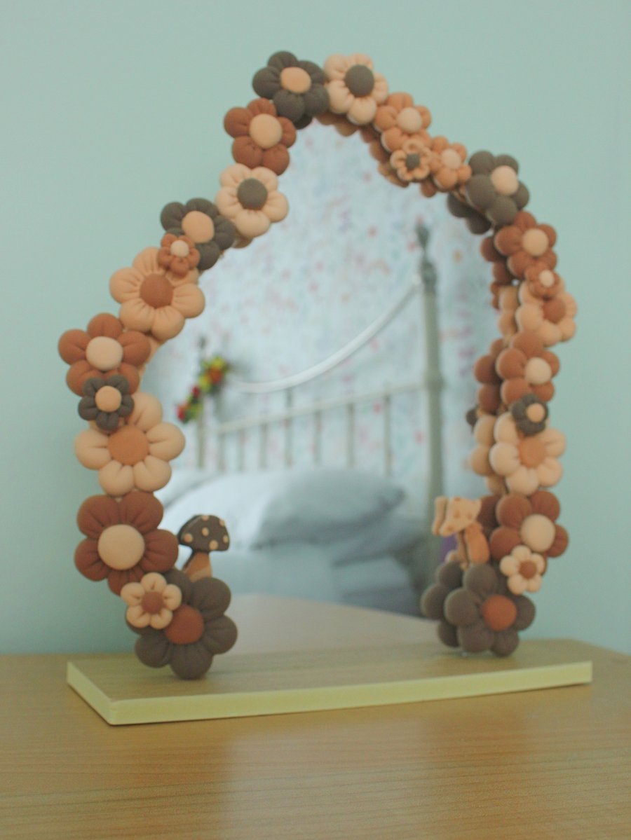 Neutral Colours Decorative Child Safe Mirror