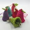 Six Crochet Mini Jingle Bells 