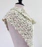 Snowdrops, an Asymetrical Crochet Shawl in Merino Wool - Image 5