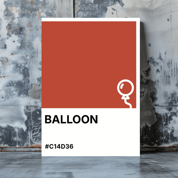 BALLOON Greeting Card – Colour Swatch Series (A6, Blank Inside)