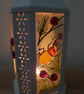 Fused Glass Bug Lantern - Orange & Red - Image 7