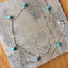 Sterling Silver and Turquoise Anklet, sz 9.5 inches