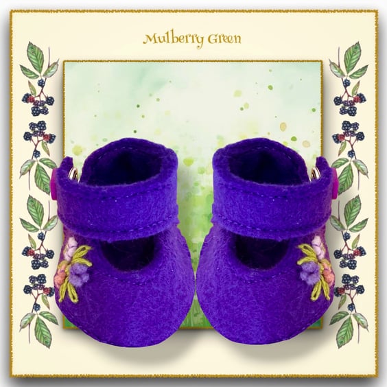 Purple Embroidered Shoes