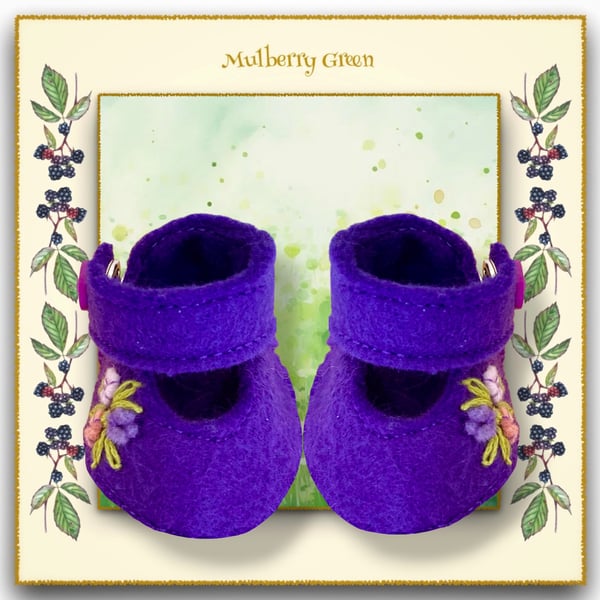 Purple Embroidered Shoes