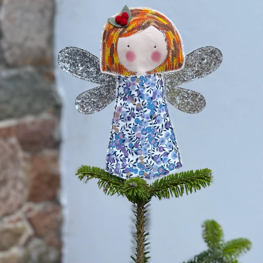 Embroidered Tree Top Fairy Decoration