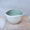 Serving bowl hand thrown in stoneware