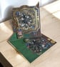 Steampunk Octopus Twisted Easel Card - Unique Fantasy Greeting Card