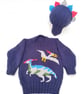 Dinosaur Child's Sweater and Hat - Jurassic - Digital Knitting Pattern - Image 4