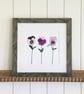 'Violas' Framed Print 12" x 12"