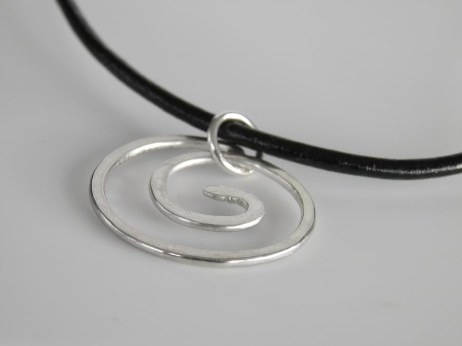 Sterling Silver spiral Choker Folksy