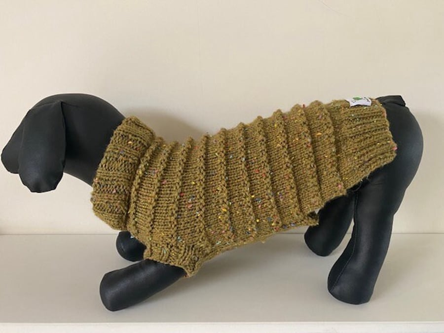 Dog Jumper - Ideal for a Miniature Dachshund or Small Dog, Roll Neck