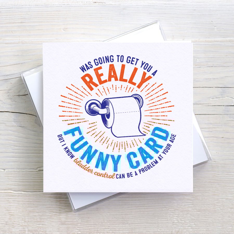 Happy Birthday Really Funny Blank Greetings card