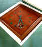 Large Pendulum Wall Clock in Burr Madrona and Inlaid Walnut with Seconds Dial - Image 8