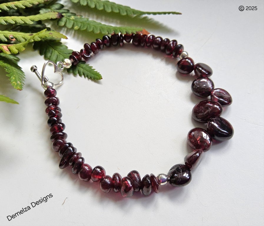 Designer Ruby Red Garnet Bracelet