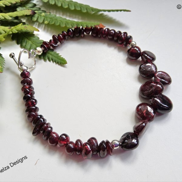 Designer Ruby Red Garnet Bracelet