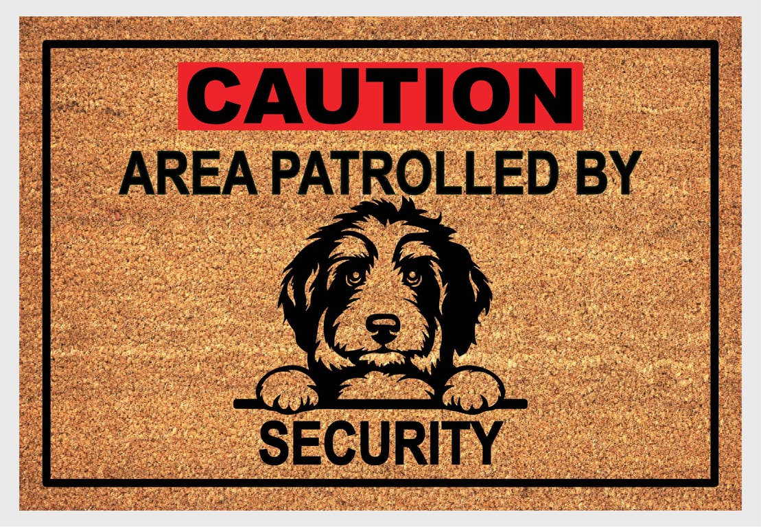 Bernedoodle Security Door Mat No.1 - Bernedoodle Welcome Mat - 3 Sizes