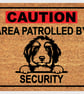 Bernedoodle Security Door Mat No.1 - Bernedoodle Welcome Mat - 3 Sizes