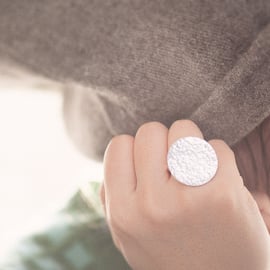 Handmade 925 Sterling Silver Disc Ring