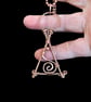 Solid Oxidised Copper Pendant  - 18” Ball Chain - Image 1