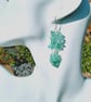 Blue Apatite Gemstone Nugget 925 Sterling Silver Long Drop Earrings - Image 6