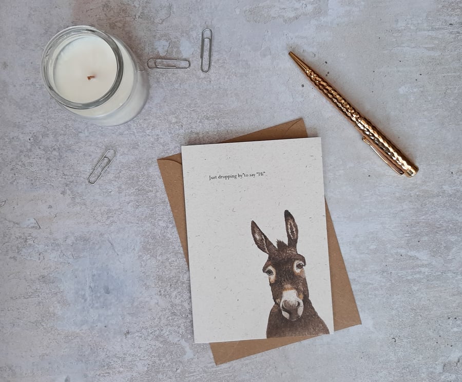 Donkey Say Hi Card