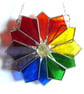 Rainbow Windmill Stained Glass Suncatcher Abstract 007 - Image 5
