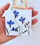 Real Pressed Lobelia  Miniature Botanical Canvas on Wooden Easel - Image 7