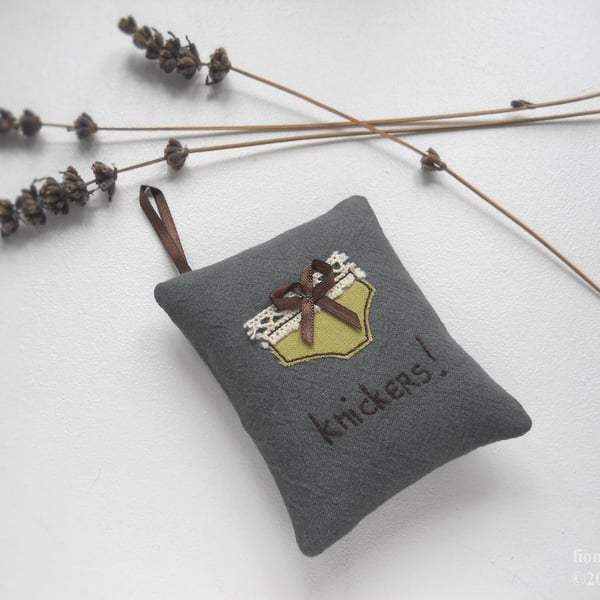 freehand embroidered lavender bag sachet hanging decoration 