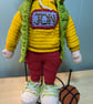Crocheted Boy Doll. Amigurumi Doll for Collectors over 14. Basketball Player. - Image 9