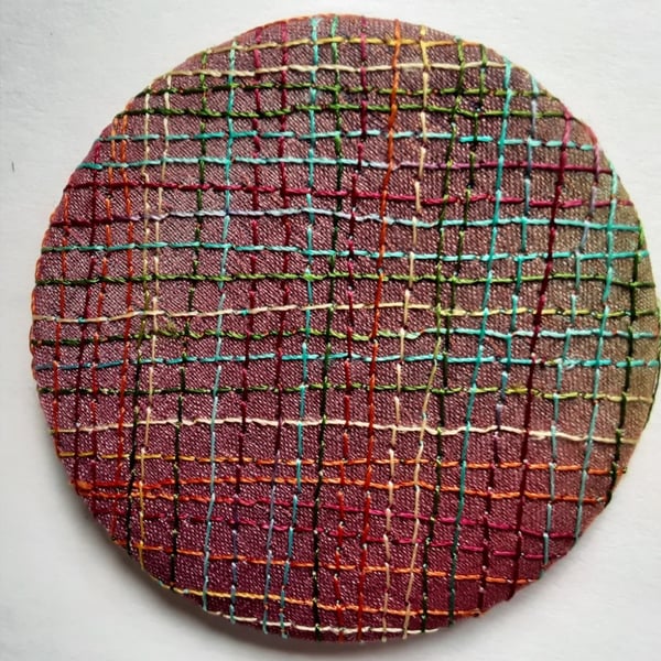 Perfectly Imperfect Badge 58mm Multicoloured Flower Badge 