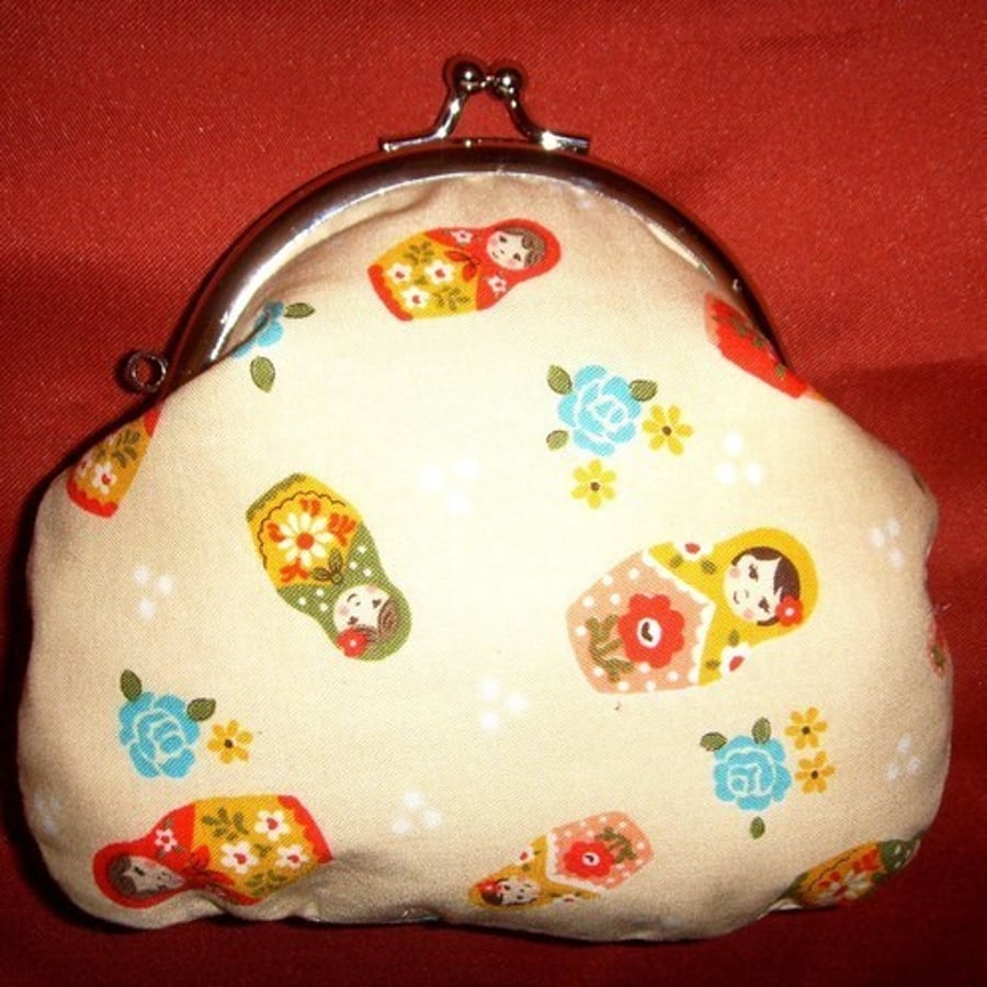Little Russian Dolls Fabric Credit Card/Coin Purse